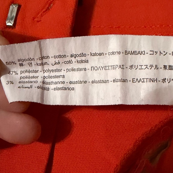 Zara Vibrant Orange Women's Trousers - Picture 7 of 7